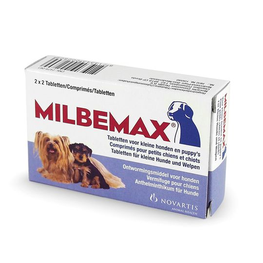 Milbemax - kleine hond &amp; puppy&#039;s 2 x 2 tabletten