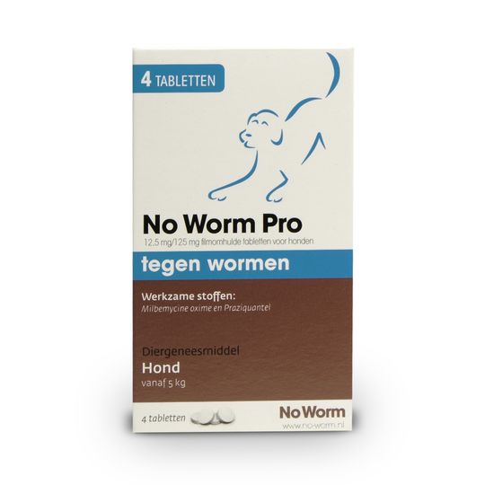 No worm pro - hond 4 tabletten vanaf 5kg