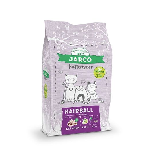 Jarco kat - premium vers vlees droogvoer hairball adult  2kg