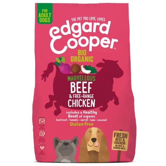 Edgard &amp; cooper - adult vers bio rund &amp; verse bio kip (vrije uitloop) verkrijgbaar in 700gr, 2.5kg, 7kg