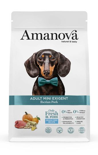 Amanova - Adult Mini Exigent Iberian Pork verkrijgbaar in 2 &amp; 7 kg