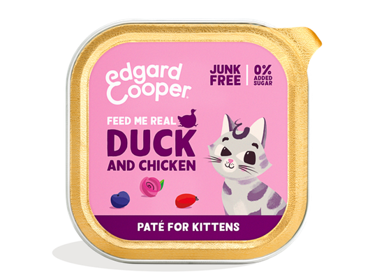 Edgard &amp; Cooper - Eend en kip kitten paté 85gr
