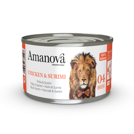 Amanova blikvoeding -  04 Chicken &amp; Surimi 70 gram