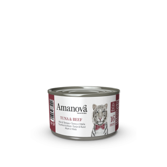 Amanova blikvoeding - 16 Tuna &amp; Beef 70 gram