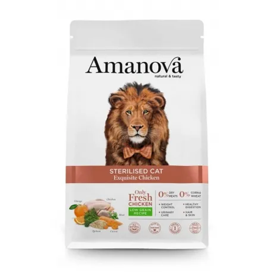 Amanova - Sterilised Exquisite Chicken verkrijgbaar in 300 gr, 1,5 kg &amp; 6 kg