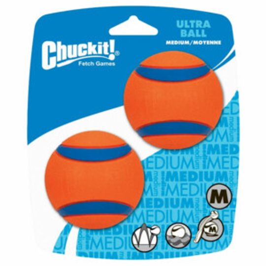 Chuckit - Ultra ball 2 pack verkrijgbaar in de maten s &amp; m