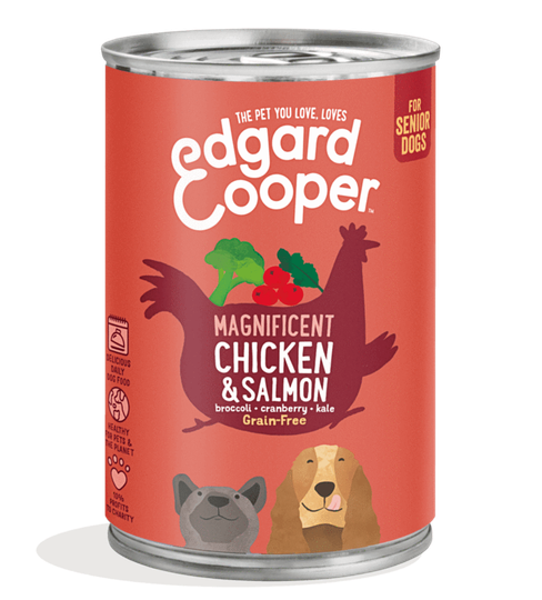 Edgard &amp; Cooper - blikvoeding chicken &amp; salmon 400gr Adult