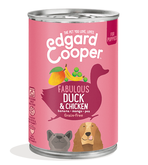 Edgard &amp; Cooper - blikvoeding duck &amp; chicken 400gr adult