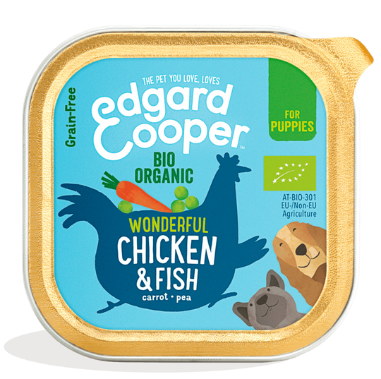 Edgard &amp; Cooper - kuipje bio chicken &amp; fish 100gr adult
