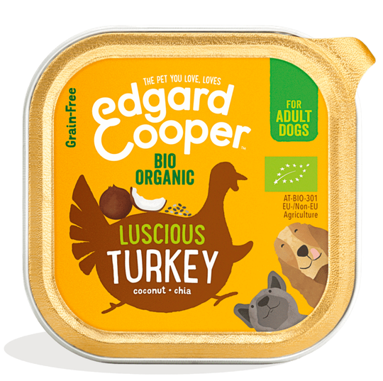 Edgard &amp; Cooper - kuipje bio organic turkey 100gr adult