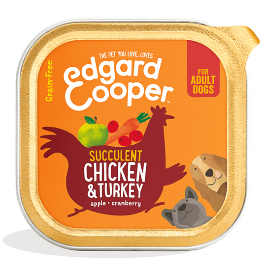 Edgard &amp; Cooper - kuipje chicken &amp; turkey verkrijgbaar in 150gr &amp; 300gr Adult