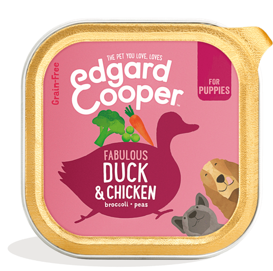 Edgard &amp; Cooper - kuipje duck &amp; chicken verkrijgbaar in 150gr &amp; 300gr adult