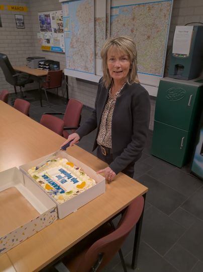 Anja Raijmakers 12½ jaar in dienst.