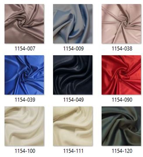 1154 Colorcard satin stretch basic