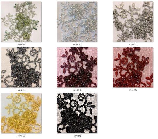 4396 Colorcard embroidered lace