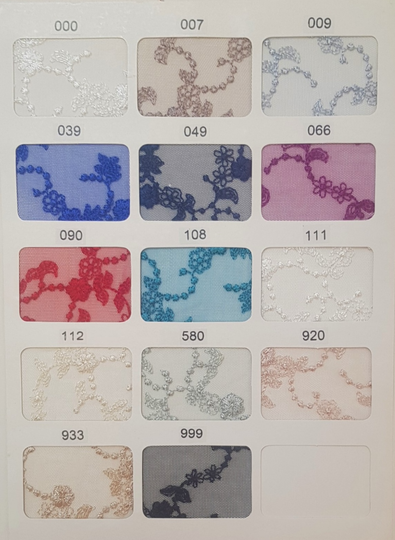 4371 Colorcard embroidered lace