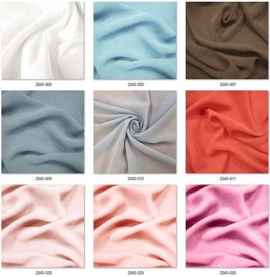 2045 Colorcard crepe georgette basic