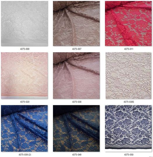 4375 Stretch lace Colorcard