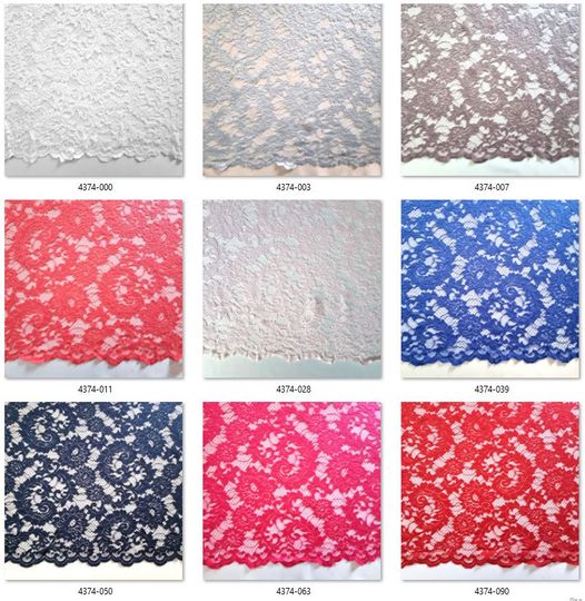 4374 Colorcard corded lace soft, basic