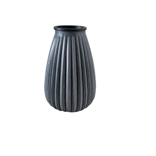 Vase handpainted grey 