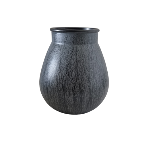 Vase handpainted grey 