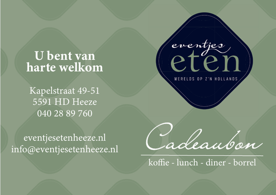 Leuk om weg te geven. Eventjes eten cadeaubon.