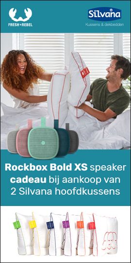 Rockbox Bold XS gratis bij 2 Slivana Support Hoofdkussens