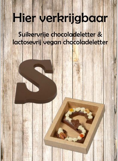 Suikervrije en Lactosevrije chocoladeletters