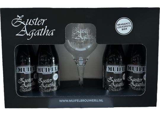 Muifel Zuster Agatha 4x33cl + Zuster Agatha Glas