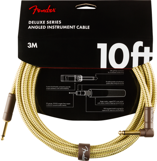 Fender Deluxe Angled Instrument Cable 3m