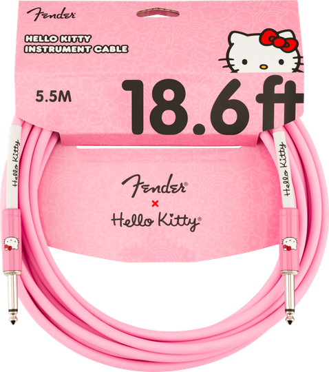 Fender Original 5,5m Kabel Hello Kitty Pink