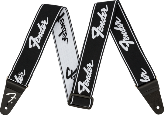 Fender Weighless Running Logo Strap BW