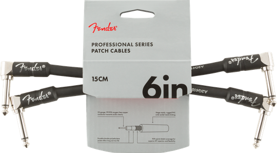 Fender Pro Instrument Patch Cable 15CM 2x