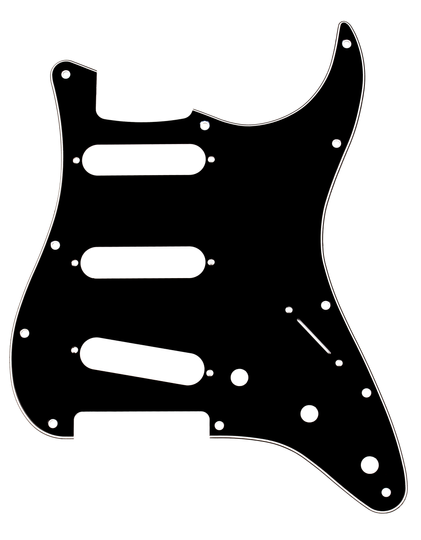 Fender Pickguard 11-Hole 3-Ply Black