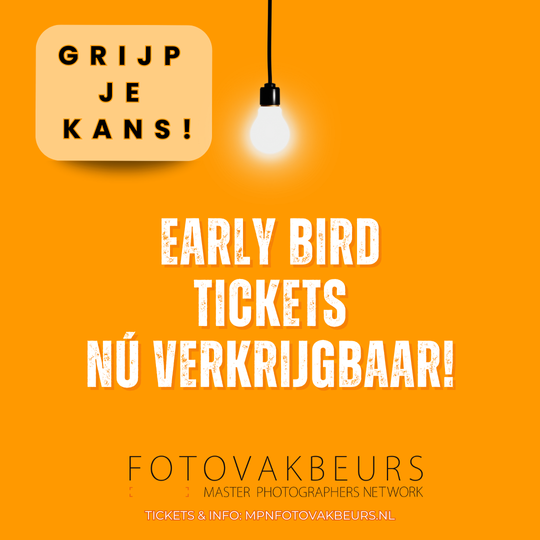 Early Bird tickets nu beschikbaar voor de MPN Fotovakbeurs 2025!