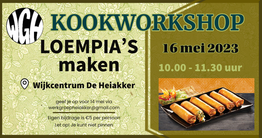 16 mei: Workshop loempia&#039;s maken