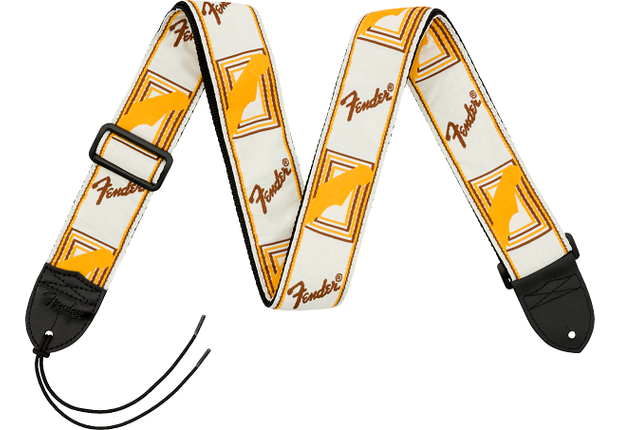 muziek service schijndel fender strap monogrammed white.png